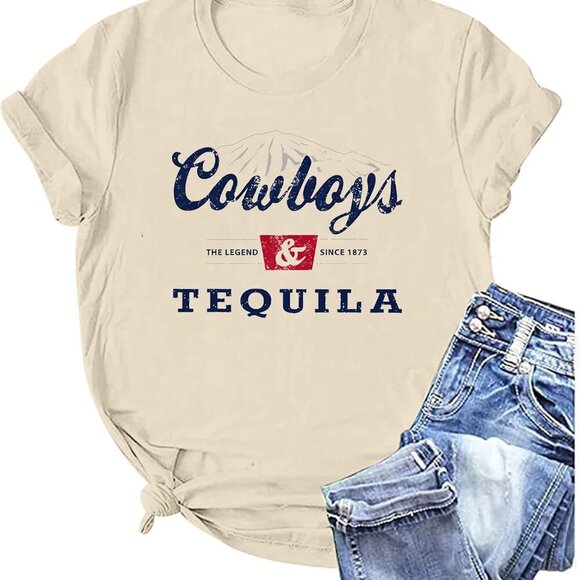 Tops - Western Cowboy Shirts Vintage Graphic Tees for Women Cowgirl Country Music Conce